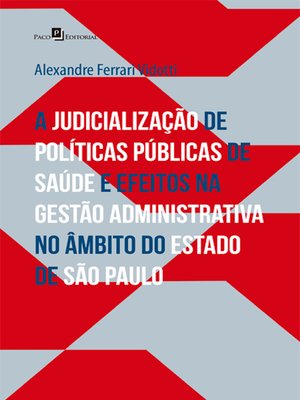 cover image of A judicialização de políticas públicas de saúde